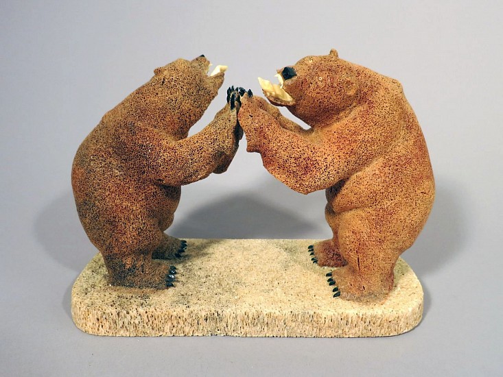 Cecil Seppill, Two bears fighting
Whalebone, ivory, 7 1/2 x 10 x 4 1/2 in. (19.1 x 25.4 x 11.4 cm)
01611-2