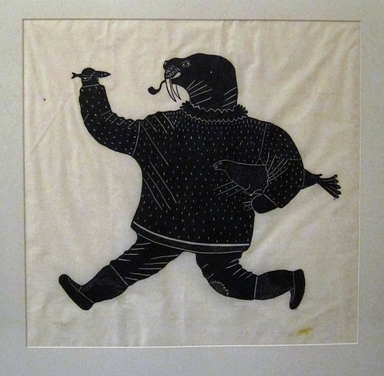 Tivi Paningajak, Walrus man, 12/26, 1973
Stonecut
SOLD
00600-2