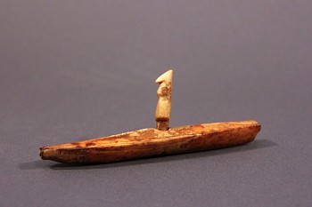 19th & 20th C Alaskan Anonymous -&nbsp;Model kayak and hunter