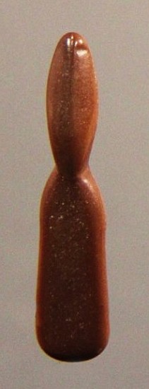 OBS Anonymous, Small featureless doll, Okvik
Fossilized ivory, 1 3/4 x 716 x 18 in. (4.5 x 1.1 x 0.3 cm)
01190-1