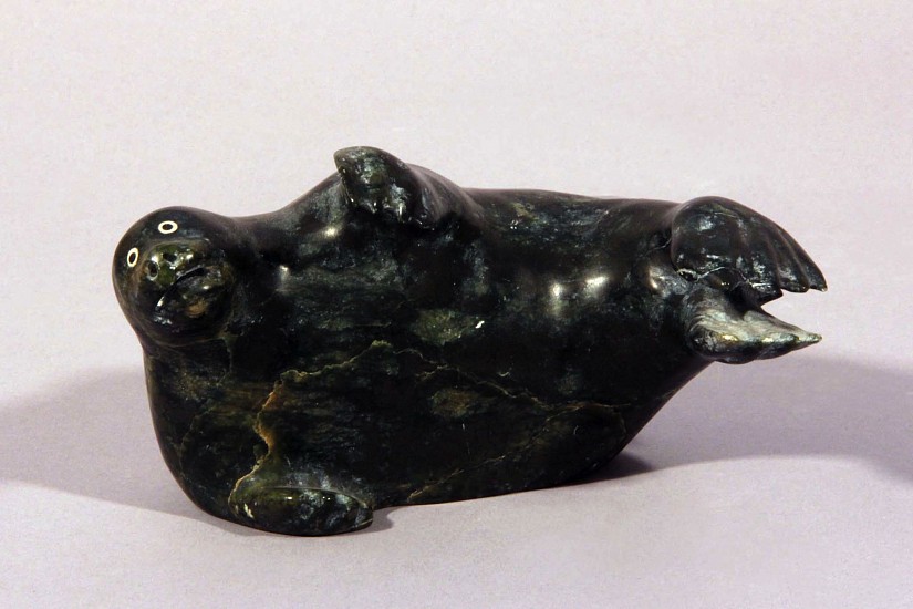 Josephie Shula, Reclining seal, 1994
Soapstone, 4 x 6 1/4 x 4 1/4 in. (10.2 x 15.9 x 10.8 cm)
SOLD
00803-1
Sold