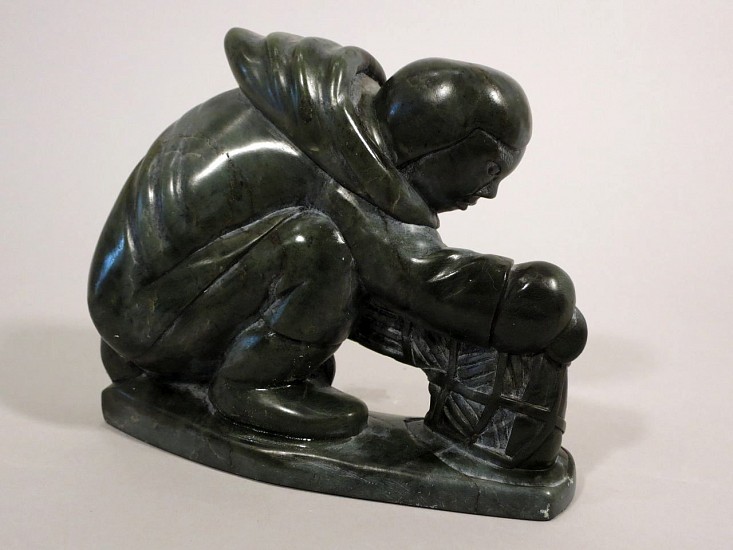 Samson Kugilik, Pulling a fish net, 1998
Stone, 5 1/2 x 6 1/2 x 3 in. (14 x 16.5 x 7.6 cm)
SOLD
00749-1