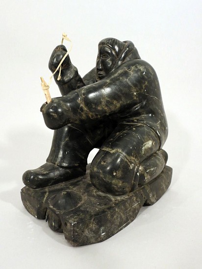 Inuit Anonymous, Kneeling hunter at seal hole
9 1/2 x 5 3/4 x 7 in. (24.1 x 14.6 x 17.8 cm)
SOLD
00819-1