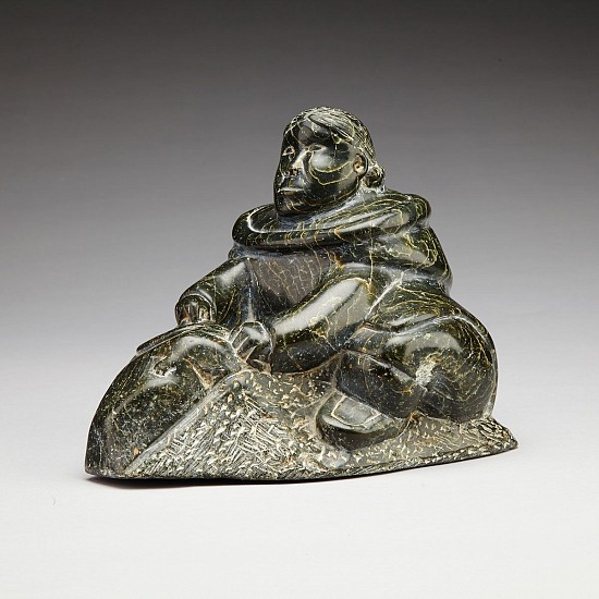 Sarah Nastapoka, Woman skinning a seal, c. 1965
Stone, 7 1/2 x 6 1/2 x 9 in. (19.1 x 16.5 x 22.9 cm)
SOLD
01646-1