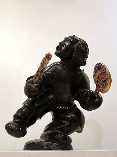 Sam Ogpuk, Drum Dancer, 1990-1999
Soapstone, 15 x 12 x 12 in. (38.1 x 30.5 x 30.5 cm)
Large, energetic soapstone sculpture of a drum dancer
00025-1