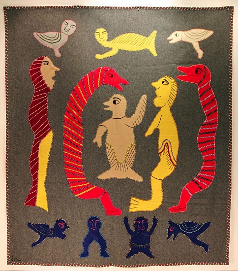 Irene Avaalaaqiaq Tiktaalaaq, Spirits
stroud, felt and embroidery floss, 67 1/2 x 58 in. (171.4 x 147.3 cm)
02364-1