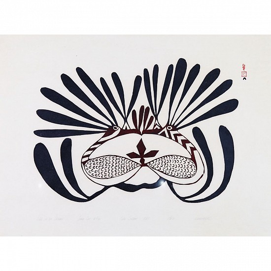 Kenojuak Ashevak, Birds in my dreams, 6/50, Dorset Series, 1962
Stonecut, 23 1/2 x 31 1/2 in. (59.7 x 80 cm)
Printer:   Eegyvudluk Pootoogook, 11931-1999
01638-1