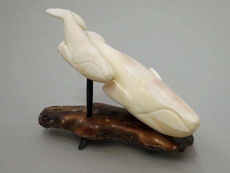 Isaac Kulowiyi, Whale and calf, 2015
ivory, 5 1/2 x 7 x 3 1/2 in. (14 x 17.8 x 8.9 cm)
02487-1