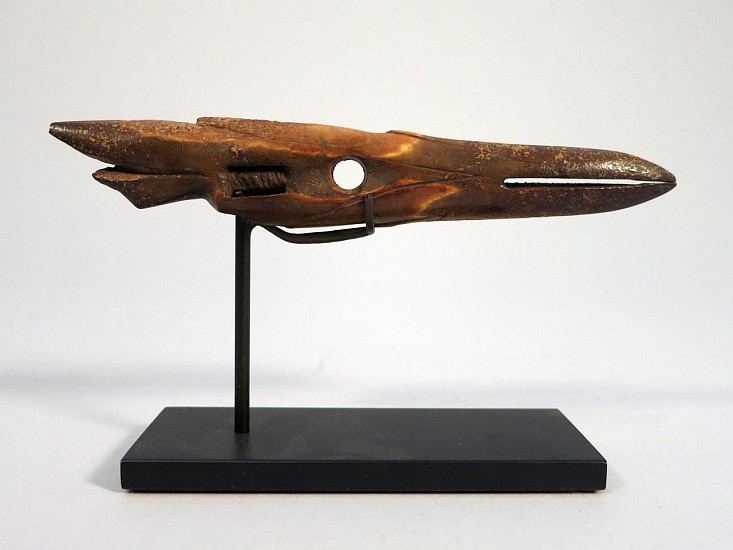 OBS Anonymous, Okvik harpoon point for small whales, Okvik
Fossilized ivory, 5 x 78 x 12 in. (12.7 x 2.2 x 1.3 cm)
02439-1