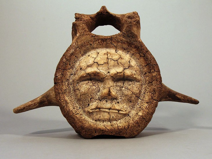 19th &amp; 20th C Alaskan Anonymous, Fossilized vertebra with faces front and back
Whalebone, 10 x 14 x 3 1/2 in. (25.4 x 35.6 x 8.9 cm)
02453-2