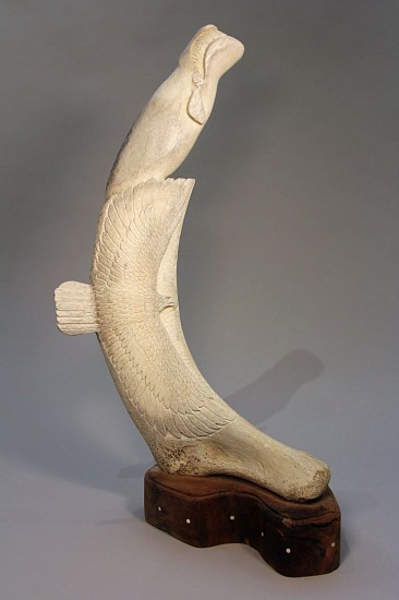 Sam Dimmick, Eagle and breaching whale
Whalebone, 25 x 9 1/2 x 3 in. (63.5 x 24.1 x 7.6 cm)
00690-1