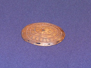 19th & 20th C Alaskan Anonymous -&nbsp;Oval domed piece with geometric pattern