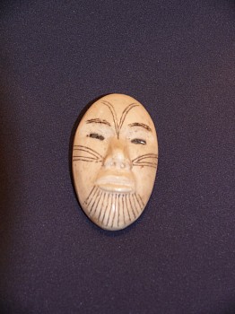 19th & 20th C Alaskan Anonymous -&nbsp;Pin in form of Tattooed face