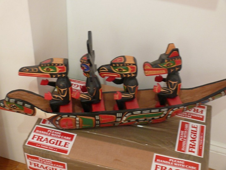 Northwest Coast Anonymous, Model canoe with animal paddlers, c. 1975-1980
00157-1