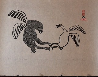Works: Owl attacking snow goose, 10/50, 1961/8