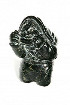 Isa Aqiattusuk Smiler - Woman Softening a Skin